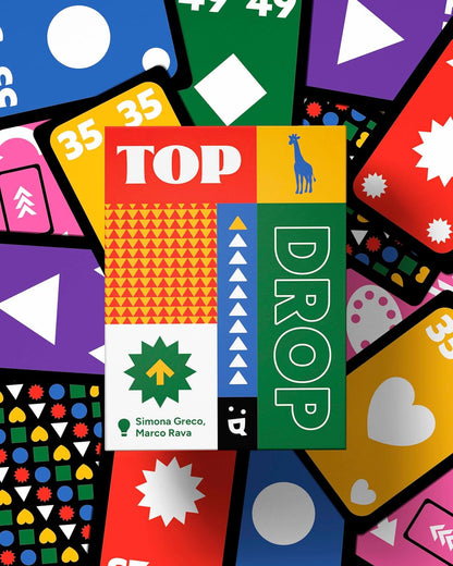 Helvetiq - Top Drop - Cooperative Card Game - Numbers and Timing - Easy Go Range - Ultra Compact Travel Size - Fast Mood Game - 2 to 4 Players - Ages 8+