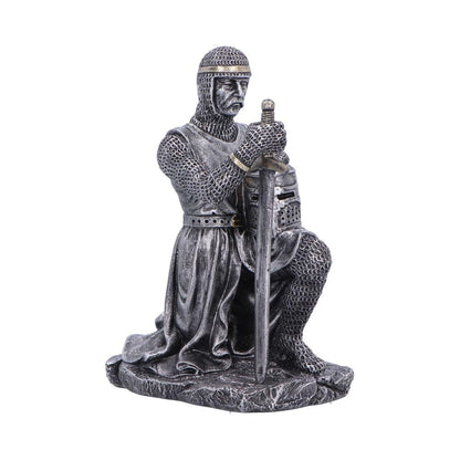 The Pledge Medieval Knight Figurine – Kneeling Crusader Statue with Sword