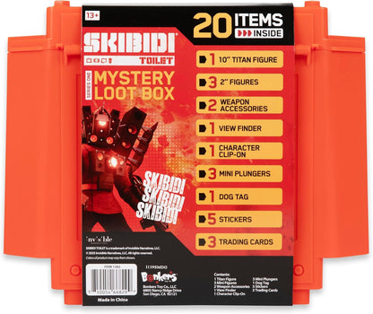 SKIBIDI Toilet Giant Mystery Loot Box, with 20 Mystery Surprises, YouTube Animation Sensation, Exclusive Mystery Figures, Officially Licensed Toilet Merch