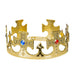 Boland 01318 Kroonkoning, 1 stuks, eenheidsmaat, verstelbaar, goud met sierstenen, sluiting, kunststof, glanzend, koningin, prins, prinses, sprookjes, adels, accessoire, kostuum