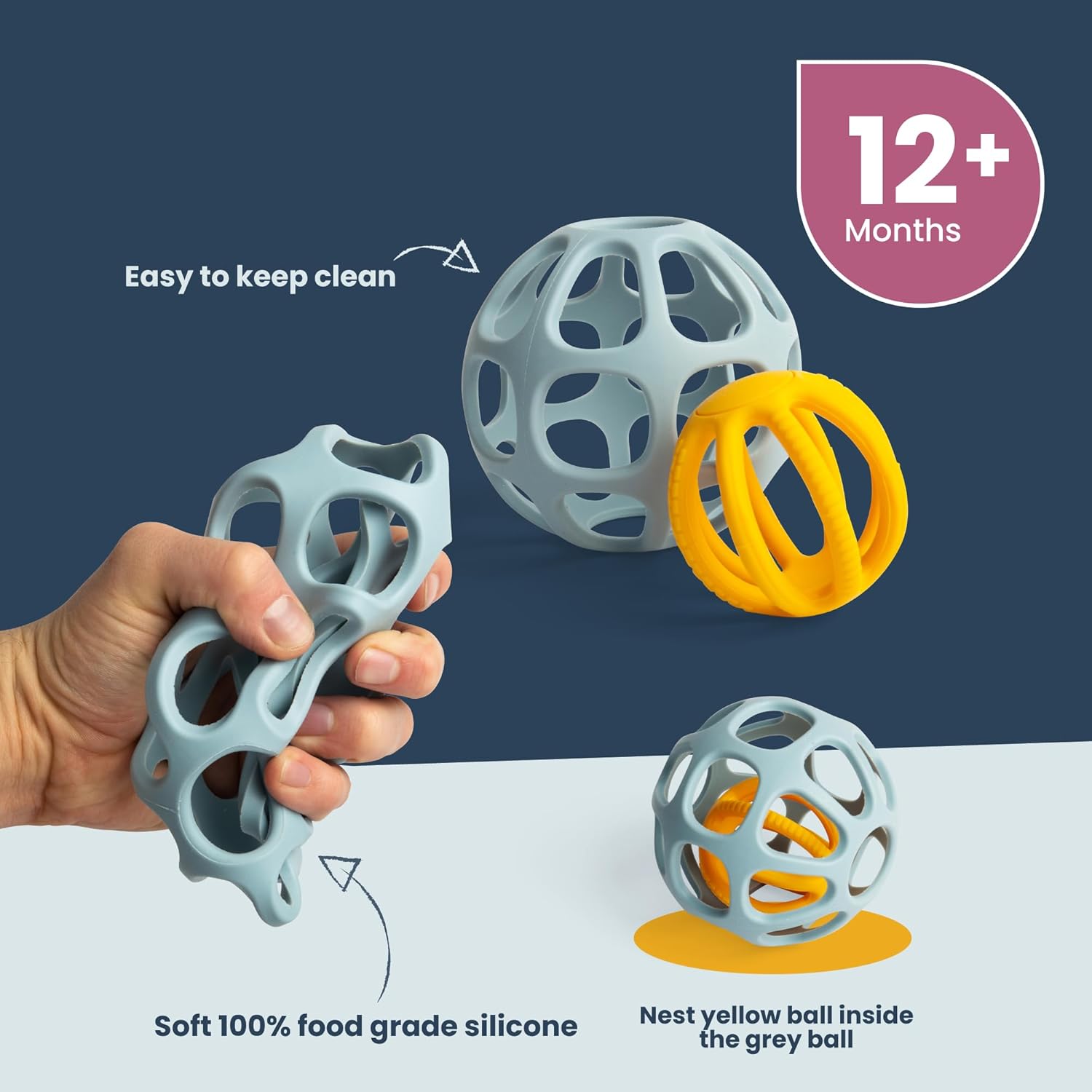 Bigjigs - Bigjigs Siliconen Bijtspeelgoed - 2dlg.