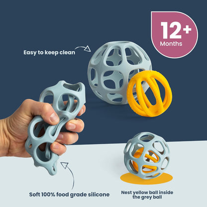 Bigjigs - Bigjigs Siliconen Bijtspeelgoed - 2dlg.