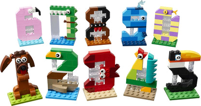 LEGO Birthday Numbers Toy - Cake Topper w/Animals incl. Dog, Spider & Whale - Table & Party Decorations or Counting Game - Gift idea for 6+ Year Old Boys & Girls - 40807