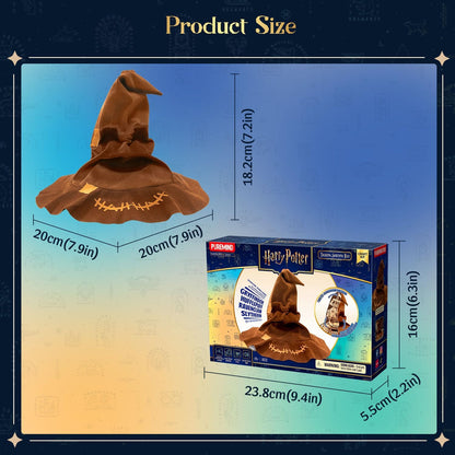PUREMIND Harry Potter Cappello Parlante Puzzle 3D in Legno - Modello Ufficiale con Voce & Tesa Mobile - Regalo da Collezione per Fan