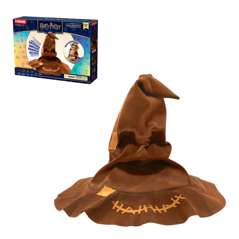 PUREMIND Harry Potter Cappello Parlante Puzzle 3D in Legno - Modello Ufficiale con Voce & Tesa Mobile - Regalo da Collezione per Fan