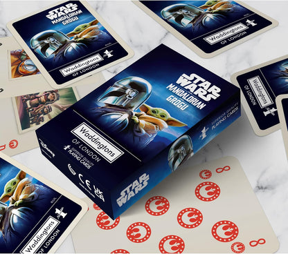Waddingtons Number 1 Star Wars Mandalorian and Grogu - The Child Playing Card Game, Play with your favourite Baby Yoda meme, Perfect travel and family game for ages 6 and up