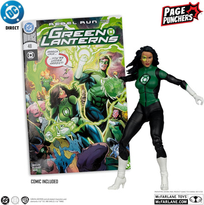 Mcfarlane DC Direct Figure with Comic : Green Lanterns 48 - Jessica Cruz Chase 7 Pouces