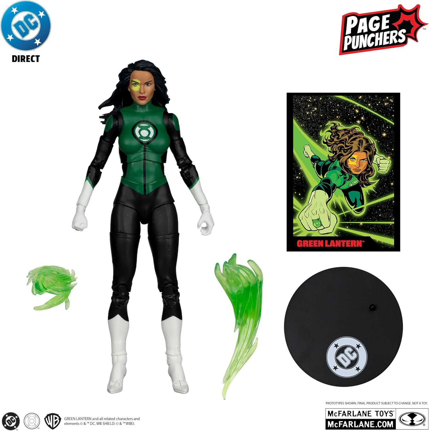 Mcfarlane DC Direct Figure with Comic : Green Lanterns 48 - Jessica Cruz Chase 7 Pouces