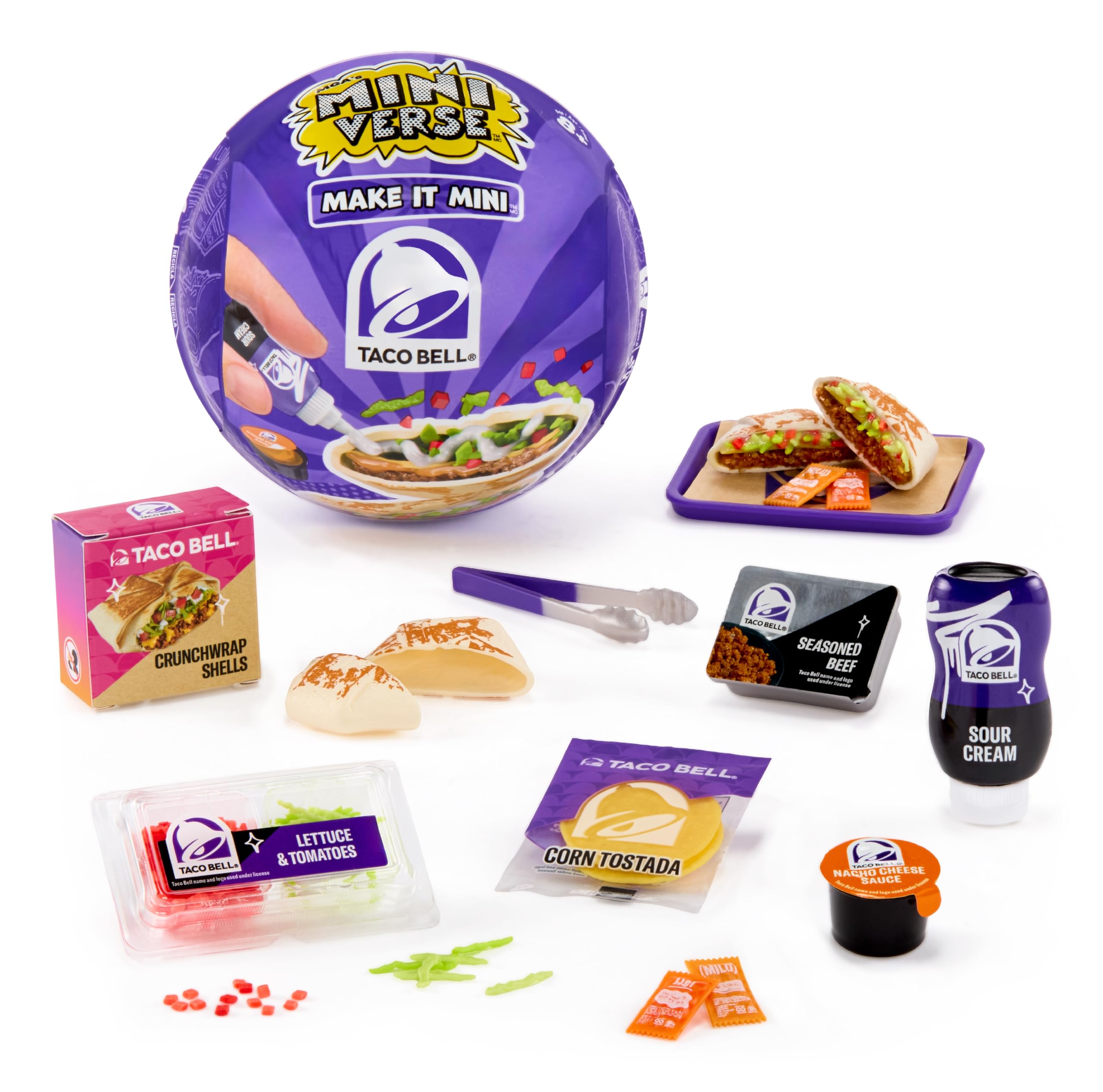 MGA's Miniverse Make It Mini Taco Bell Series 1 - Mini Verzamelobjecten, DIY, Hars Speelset, Replica Voedsel, Niet Eetbaar, voor Verzamelaars & Kinderen vanaf 8 jaar