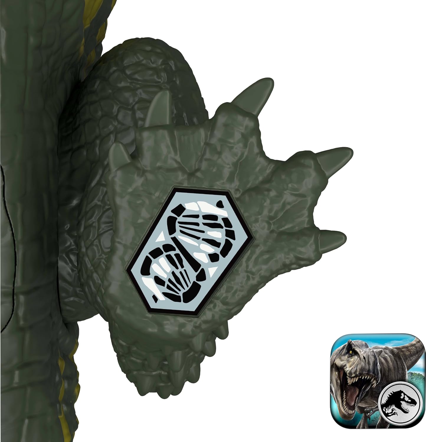 Mattel Jurassic World Wild Roar Stomatosuchus Dinosaur Action Figure Toy, Sounds & Attack & Lights, Scan Code for Digital Play, JKL82