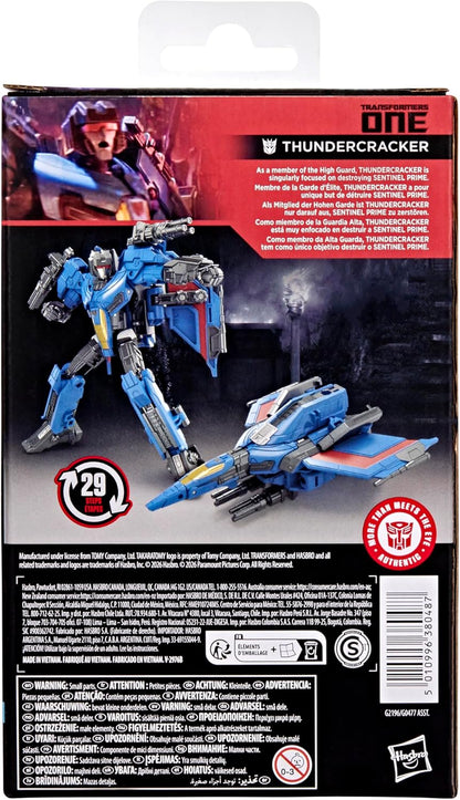 Transformers Studio Series ONE Thundercracker, verwandelbare Deluxe-Klasse Action-Figur (13 cm), Roboter-Spielzeug ab 8 Jahren