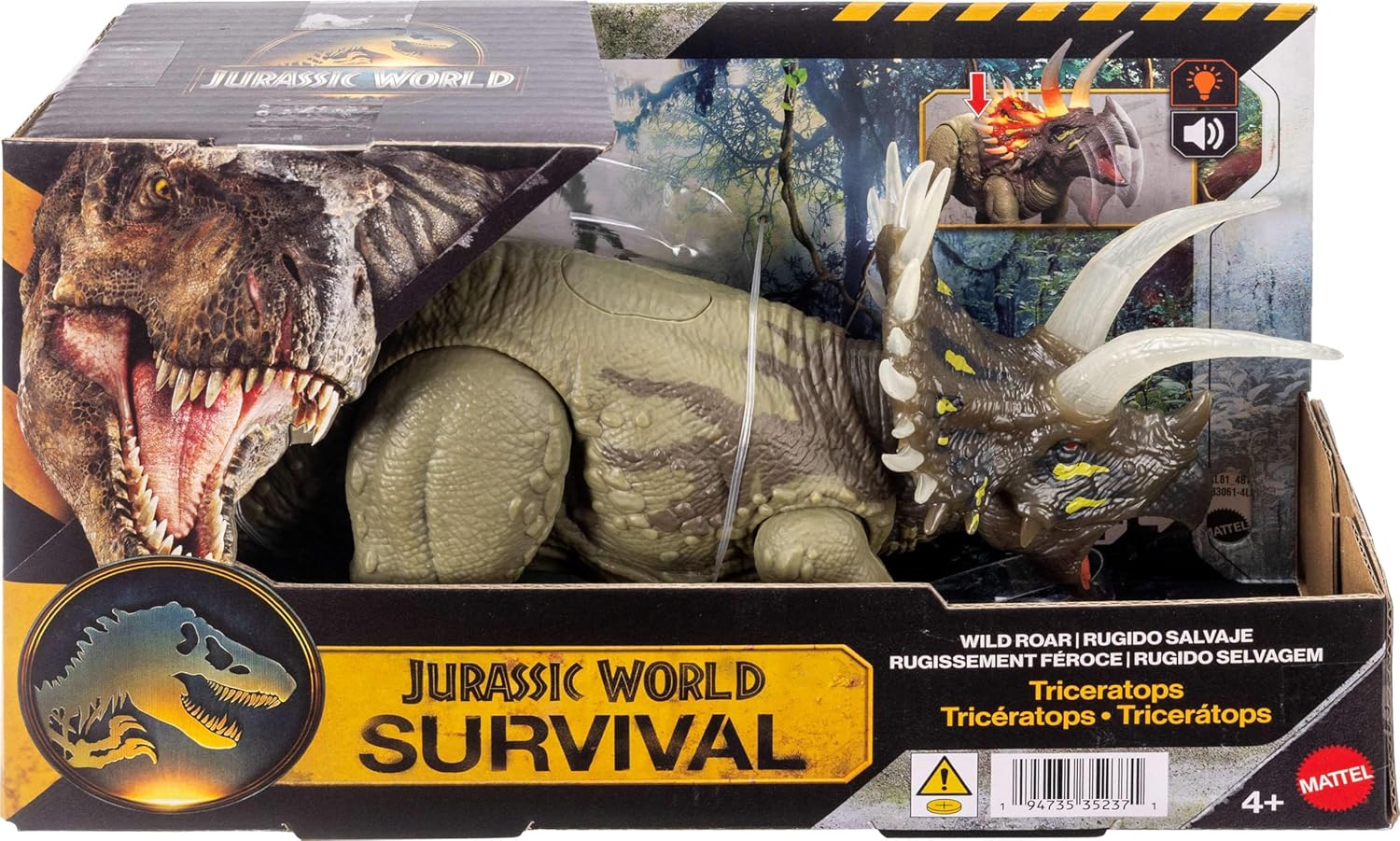 Mattel Jurassic World Wild Roar Triceratops
