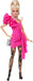 Barbie Deluxe Style Doll #15 in Hot Pink Barbiecore Dress, Blonde High Ponytail, Black Lace Tights, Silver Clutch, and Silver Jewelry, JJN73