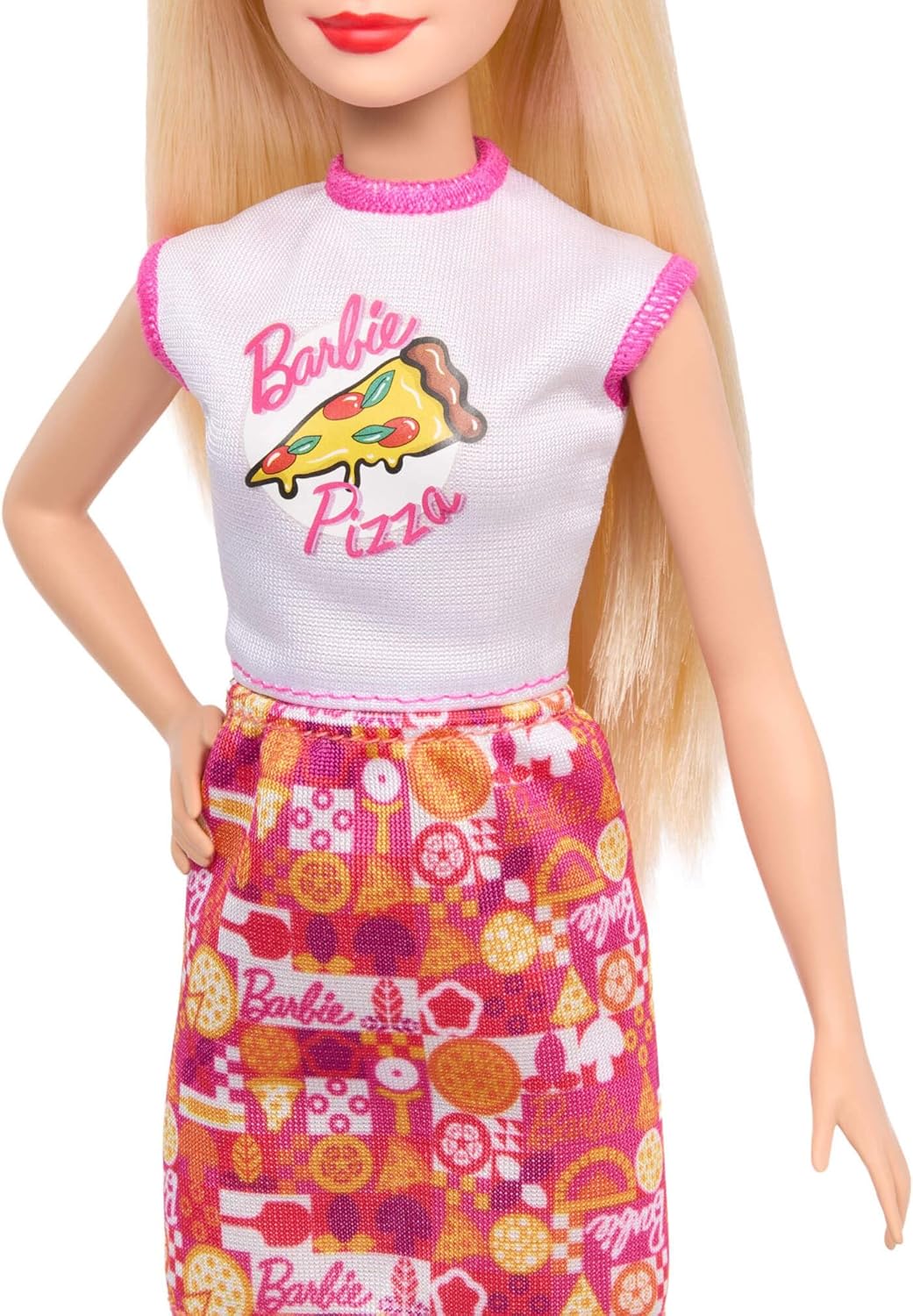 Barbie Pizza Shop Playset with Blonde Doll & 25 Accessories Including Dough, Pizza Toppings, and more, JMK21