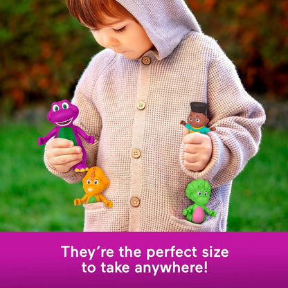 Barney Figura giocattolo Confezione da 4 figure di amici per bambini dai 3 anni in poi