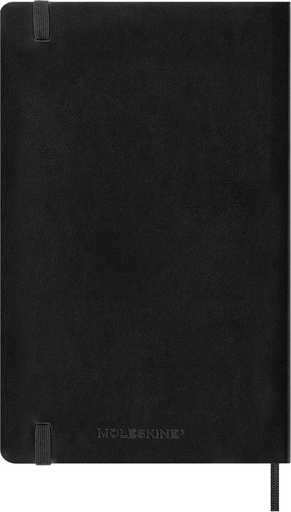 Moleskine Monthly Planner 2027, Soft Cover 12 Month Diary with Elastic Closure, Large 13x21 Cm, Black