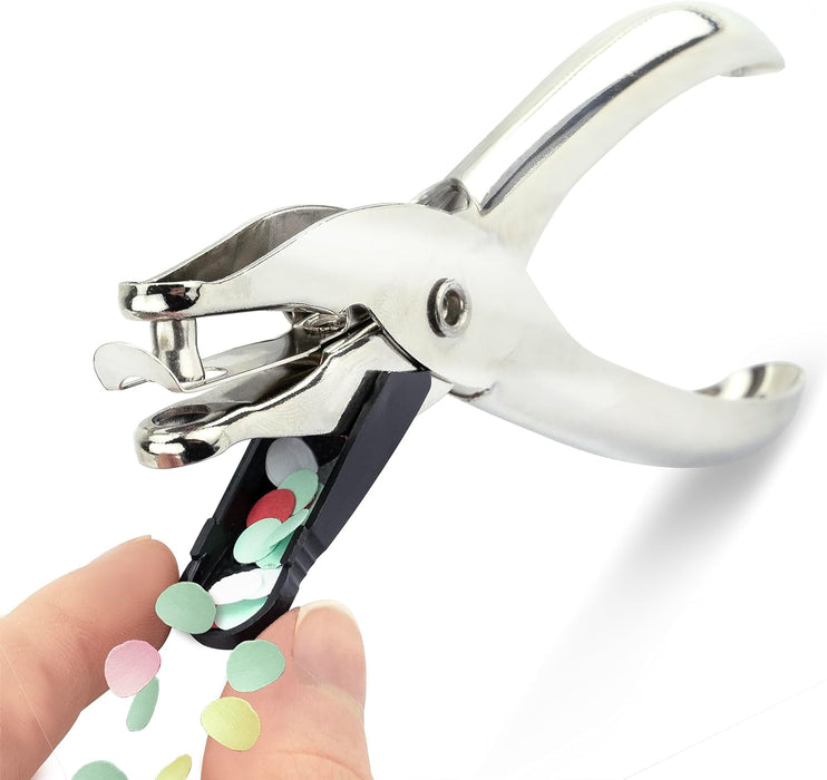 Rapesco PF25A001 Single Hole Punch Model 25, 10 Sheet Capacity, Silver