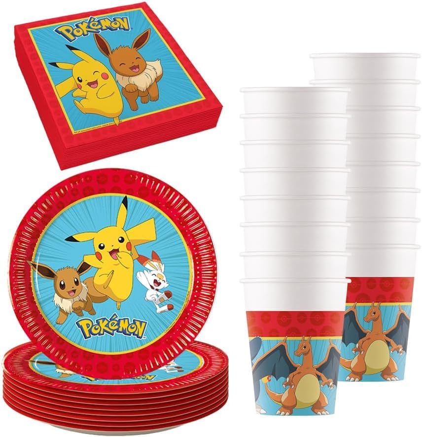 Papieren Uitdeelzakjes Pokemon - 4st.