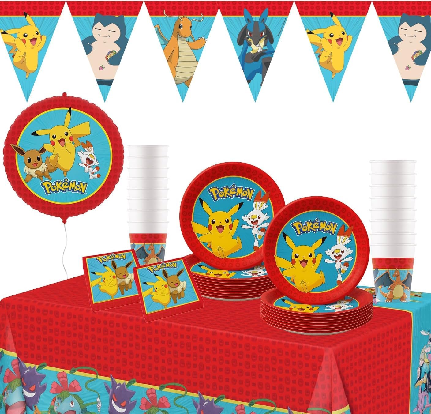 Ballonnen Pokemon - 8st.