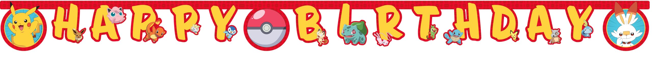 Letter Guirlande Happy Birthday Pokemon