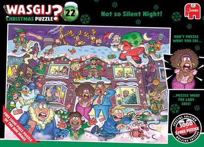 Wasgij Christmas 22, Not So Silent Night! – 2 X 1000 Teile Puzzle Für Erwachsene & Teens – Festliches Denkspiel Puzzle Für Geburtstag & Weihnachten – FSC-zertifizierte Materialien 68 x 49 cm – Jumbo