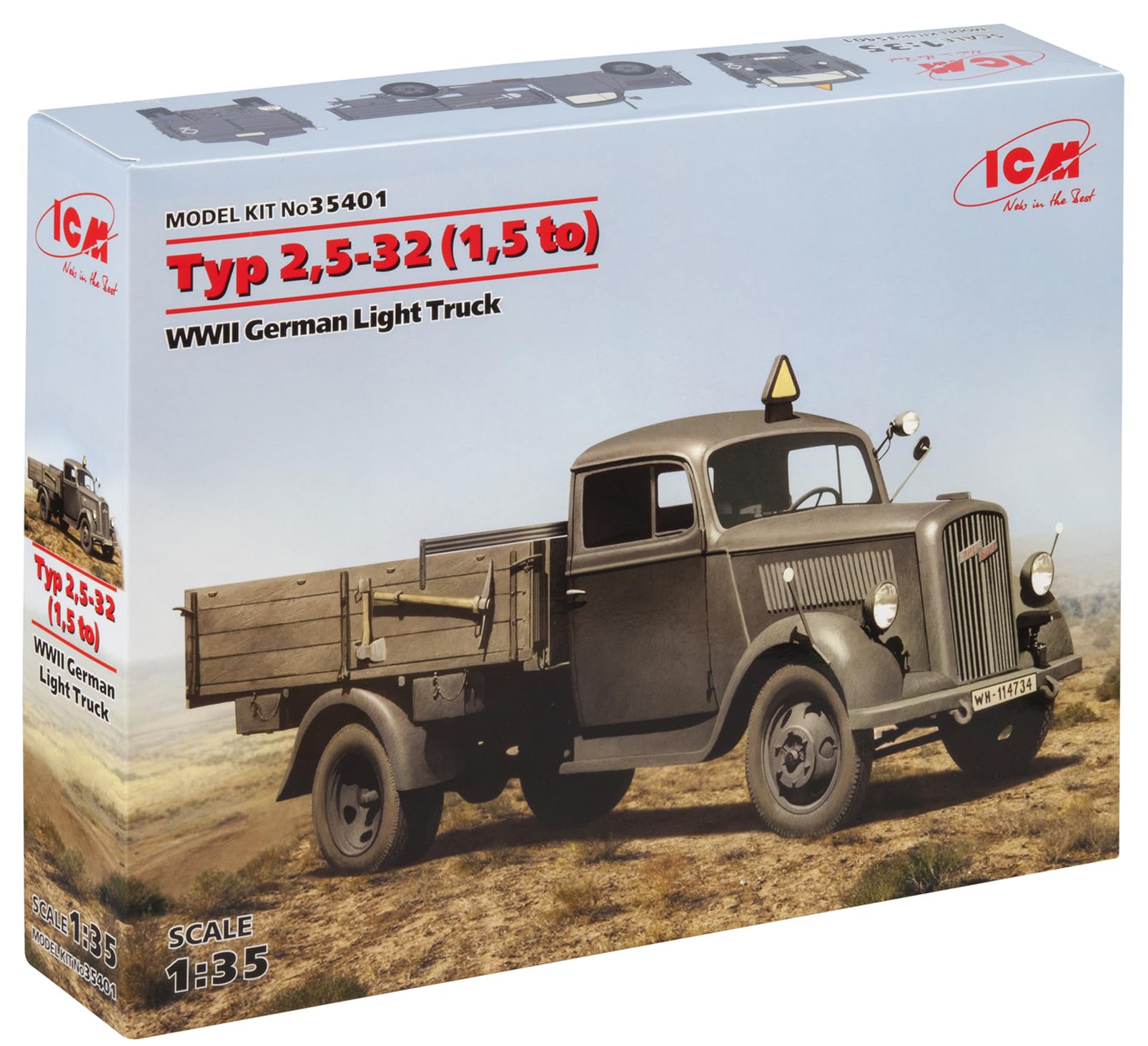 ICM 1:35 - Tipo 2,5-32 1,5 a, Camion Leggero Tedesco