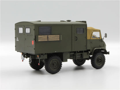 ICM ICM35136 1:35-Unimog S 404 w/Box Body, Kit di modellismo in Scala Militare Tedesca