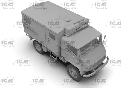ICM ICM35136 1:35-Unimog S 404 w/Box Body, Kit di modellismo in Scala Militare Tedesca