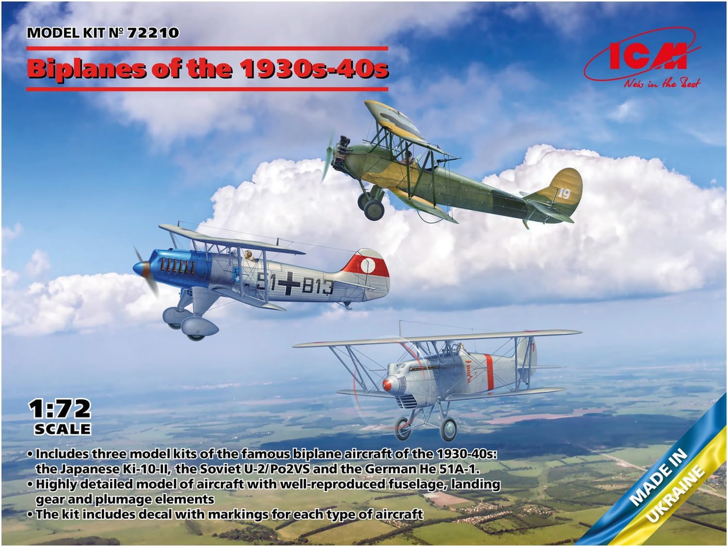 Icm - icm 72210 biplanes of the 1930s and 1940s