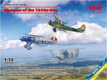 Icm - icm 72210 biplanes of the 1930s and 1940s