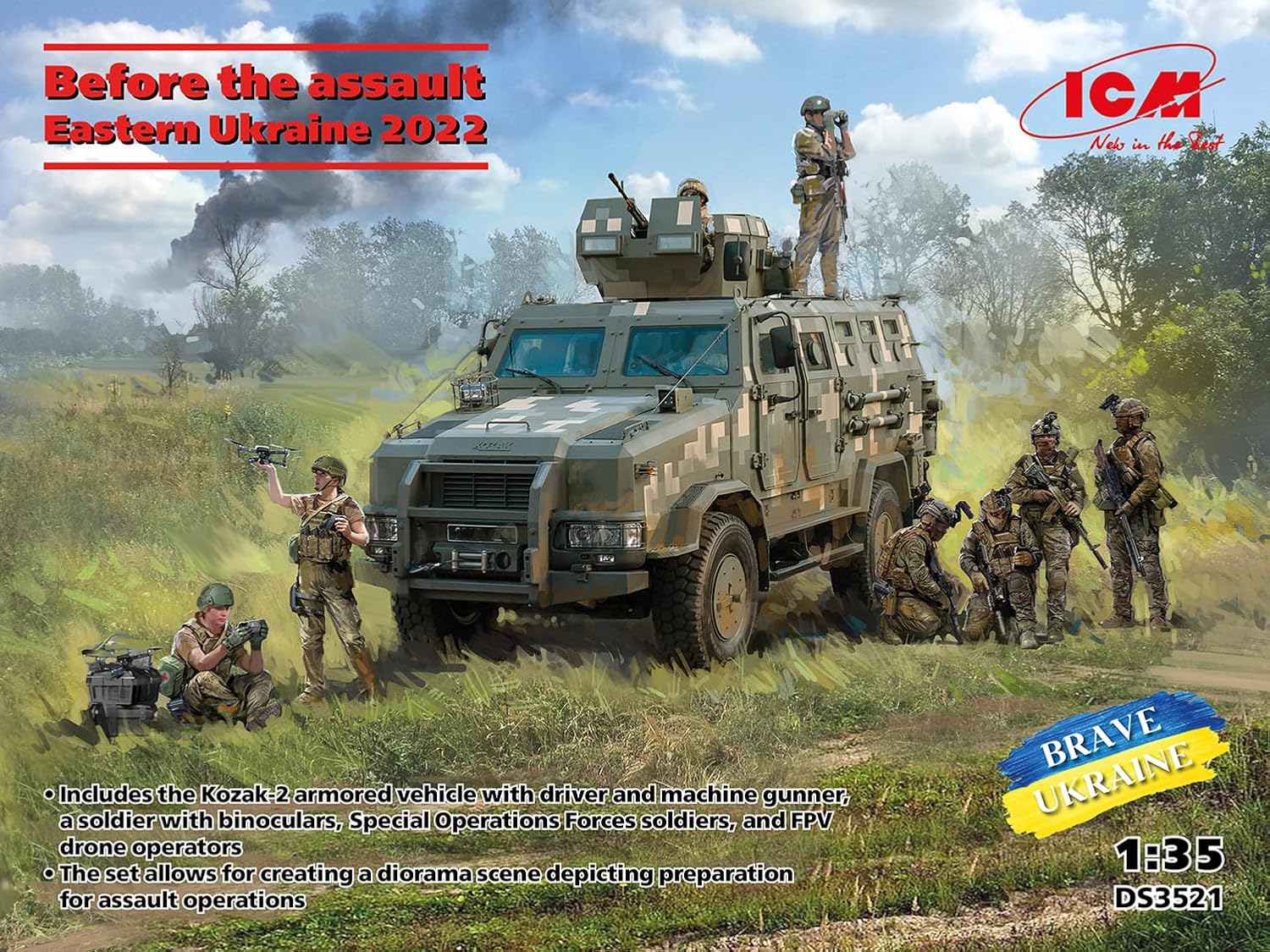 ICM - Modello Before The Assault. Eastern Ucraina 2022 |icm|ds3521| 1:35 Modello Char Promo