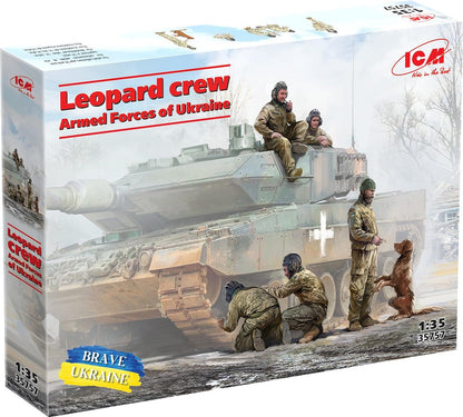 ICM - Leopard 2 Crew Of The Armed Forces Of Ucrainemockup Figura Leopard 2 Crew Of The Armed Forces Of Ucraina |icm|35757| 1:35 Modello Carro Promo Figura in miniatura