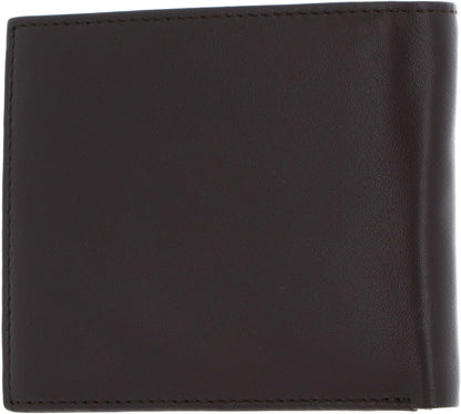 HUGO BOSS Classic Smooth Wallet, Brown, RFID Protected, Leather, Bi-Fold, 8 Card Slots, 16 Compartments, Men's Adult Wallet
