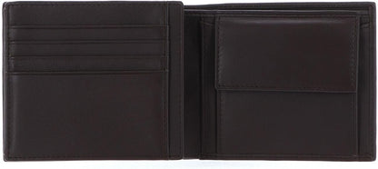 HUGO BOSS Classic Smooth Wallet, Brown, RFID Protected, Leather, Bi-Fold, 8 Card Slots, 16 Compartments, Men's Adult Wallet