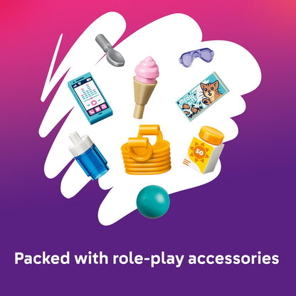 LEGO Friends Fun Water Park Day - Miniature Toy Set w/Slide, 2 Mini Dolls, 4 Animal Figures & Pet Accessories - Birthday Gift Idea for 6+ Year Old Girls - 42676