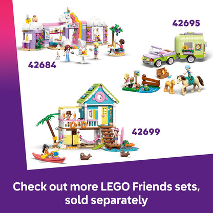 LEGO Friends Fun Water Park Day - Miniature Toy Set w/Slide, 2 Mini Dolls, 4 Animal Figures & Pet Accessories - Birthday Gift Idea for 6+ Year Old Girls - 42676