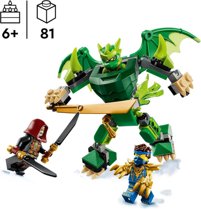 LEGO NINJAGO Lloyd's Dragon Mech Battle Pack - Ninja Toy w/Action Figure, 3 Minifigures & Katanas - Kids' Room Decor - Gift for 6+ Year Old Boys & Dragons Rising Fans - 71862