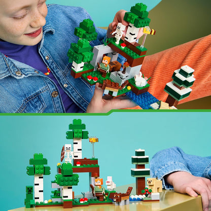 LEGO Minecraft First Night Adventure - Interactive Toy w/ 7 Figures incl. Alex, Creeper, Skeleton & Woods Wolf - Gaming Gift for 8+ Year Old Boys & Girls - 21593