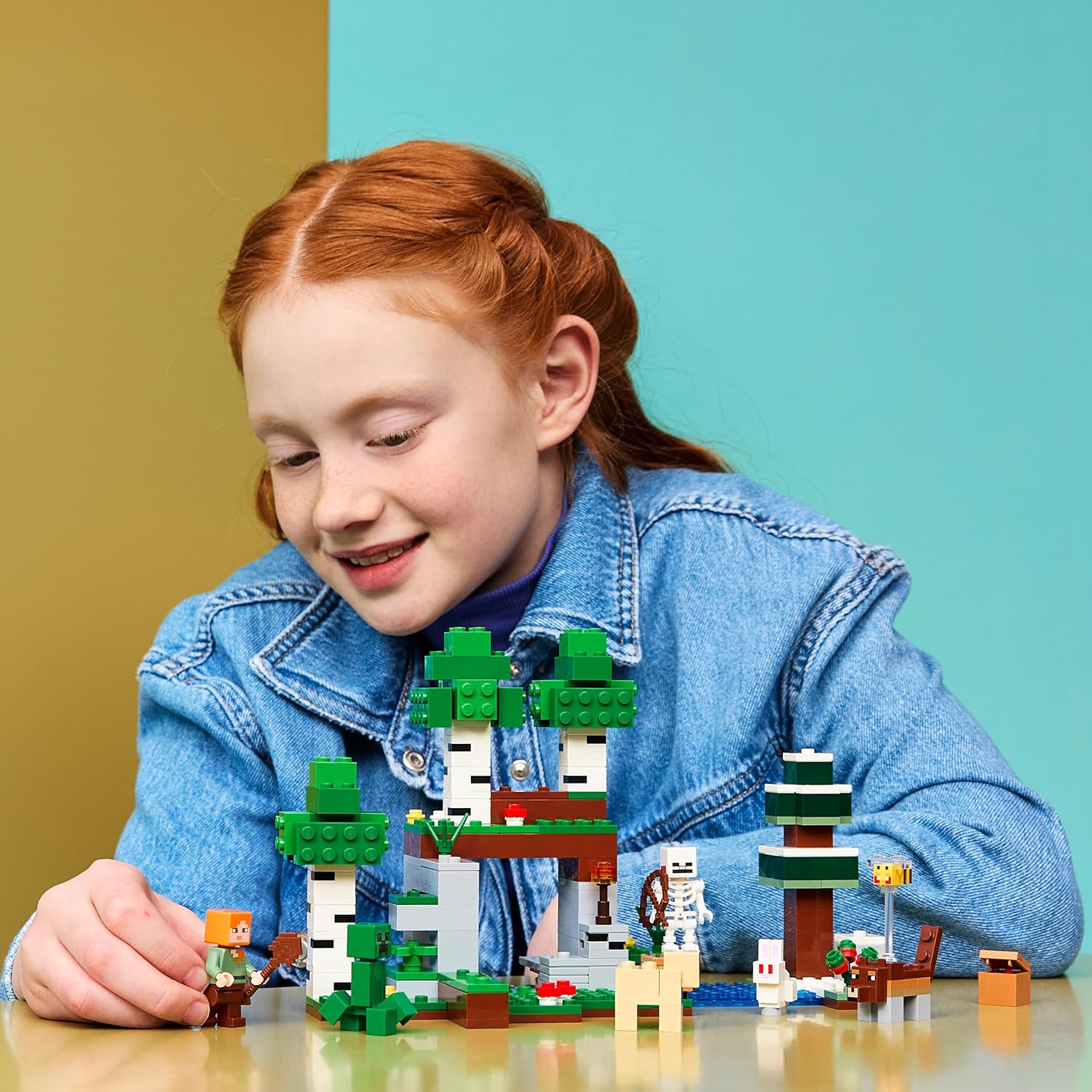 LEGO Minecraft First Night Adventure - Interactive Toy w/ 7 Figures incl. Alex, Creeper, Skeleton & Woods Wolf - Gaming Gift for 8+ Year Old Boys & Girls - 21593