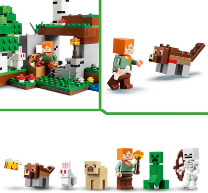 LEGO Minecraft First Night Adventure - Interactive Toy w/ 7 Figures incl. Alex, Creeper, Skeleton & Woods Wolf - Gaming Gift for 8+ Year Old Boys & Girls - 21593