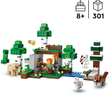 LEGO Minecraft First Night Adventure - Interactive Toy w/ 7 Figures incl. Alex, Creeper, Skeleton & Woods Wolf - Gaming Gift for 8+ Year Old Boys & Girls - 21593
