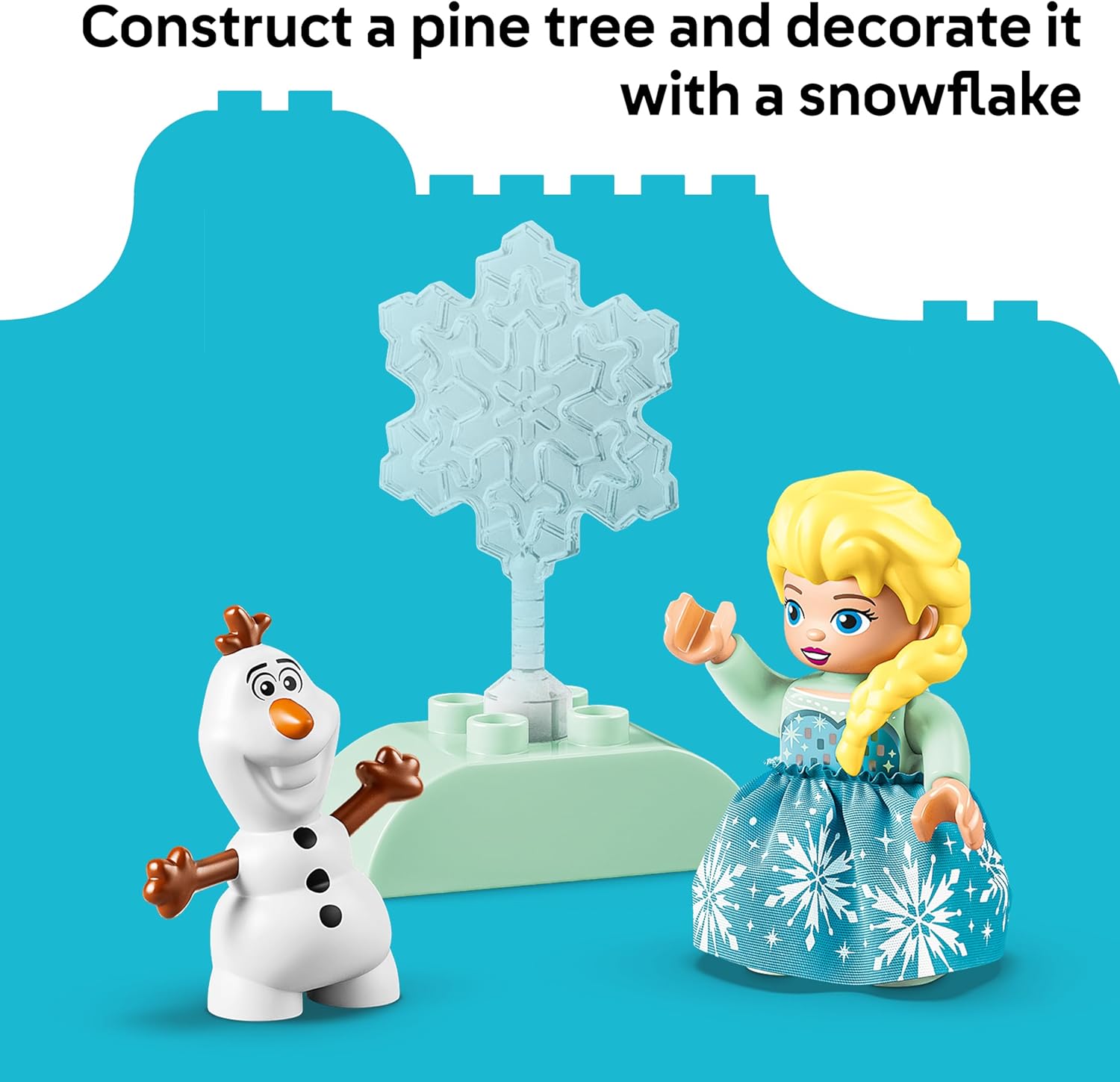 LEGO DUPLO Disney Frozen Creative Box with Elsa and Olaf - Educational Motor Skills Toy for Toddlers - Montessori Set w/ 2 Figures - Gift for 2+ Year Old Girls & Boys - 10462