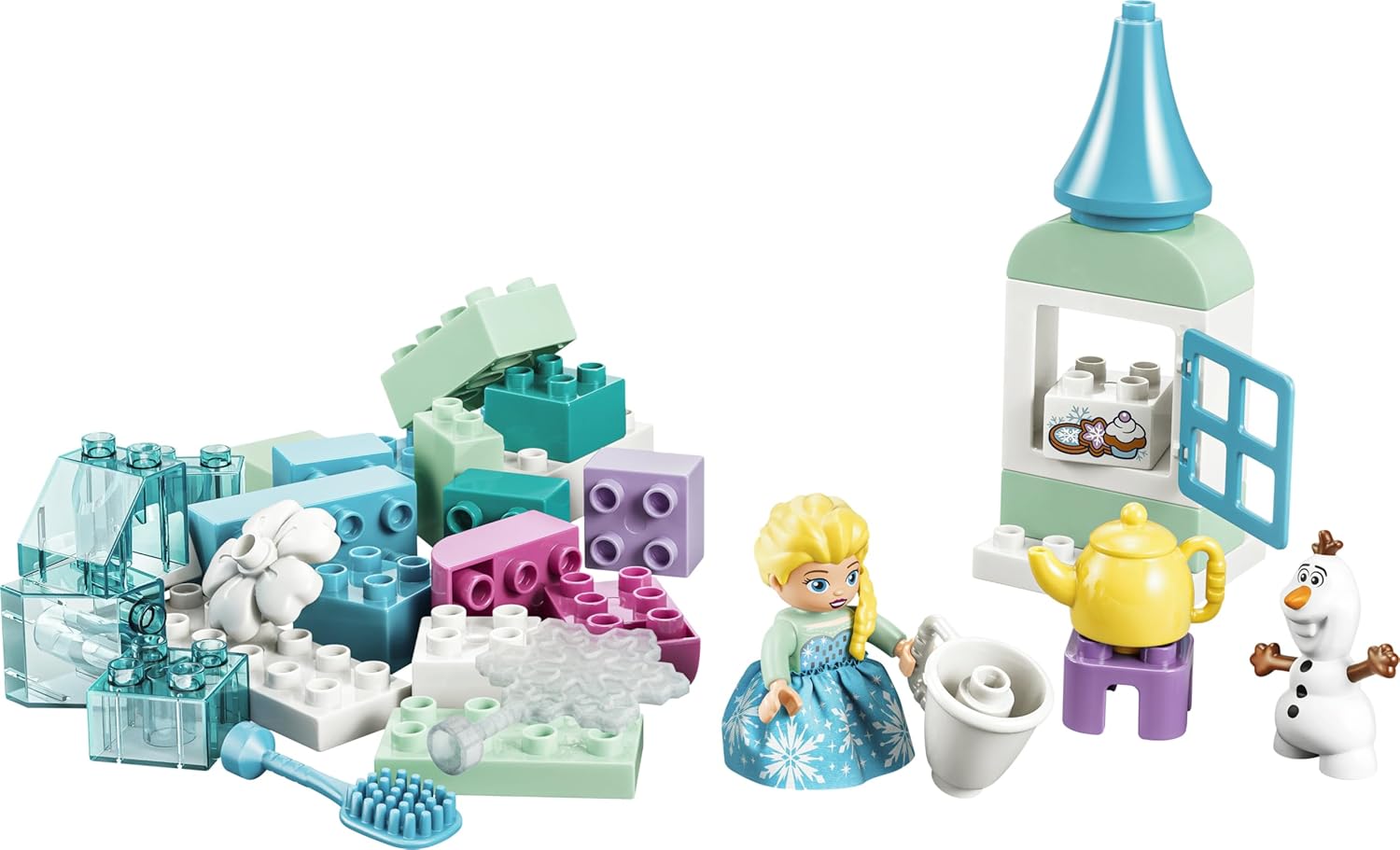LEGO DUPLO Disney Frozen Creative Box with Elsa and Olaf - Educational Motor Skills Toy for Toddlers - Montessori Set w/ 2 Figures - Gift for 2+ Year Old Girls & Boys - 10462