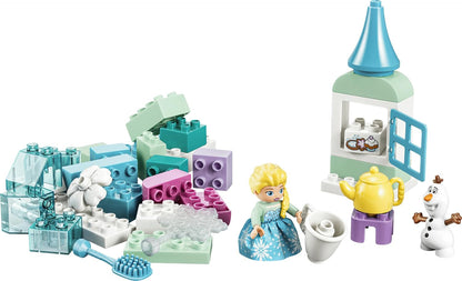 LEGO DUPLO Disney Frozen Creative Box with Elsa and Olaf - Educational Motor Skills Toy for Toddlers - Montessori Set w/ 2 Figures - Gift for 2+ Year Old Girls & Boys - 10462