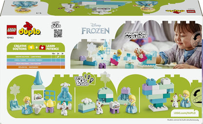 LEGO DUPLO Disney Frozen Creative Box with Elsa and Olaf - Educational Motor Skills Toy for Toddlers - Montessori Set w/ 2 Figures - Gift for 2+ Year Old Girls & Boys - 10462