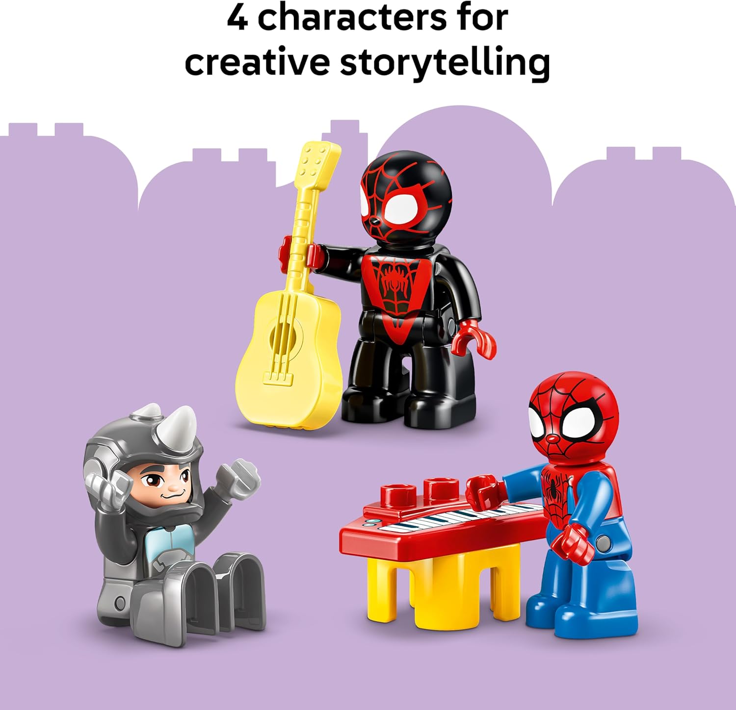 LEGO DUPLO Marvel Team Spidey Webquarters - Educational Motor Skills Toy For Toddlers - Montessori Set - Gift for 2+ Year Old Boys and Fans of Spidey and his Amazing Friends - 10464