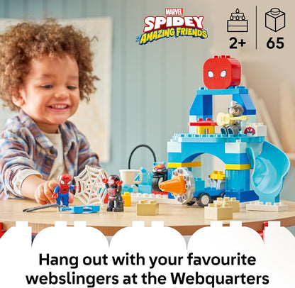 LEGO DUPLO Marvel Team Spidey Webquarters - Educational Motor Skills Toy For Toddlers - Montessori Set - Gift for 2+ Year Old Boys and Fans of Spidey and his Amazing Friends - 10464