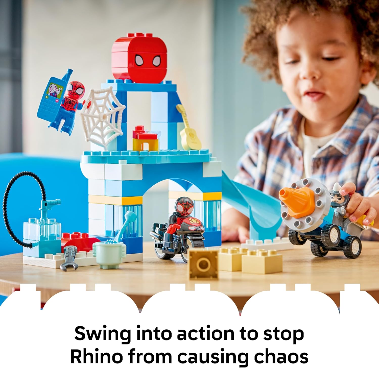 LEGO DUPLO Marvel Team Spidey Webquarters - Educational Motor Skills Toy For Toddlers - Montessori Set - Gift for 2+ Year Old Boys and Fans of Spidey and his Amazing Friends - 10464