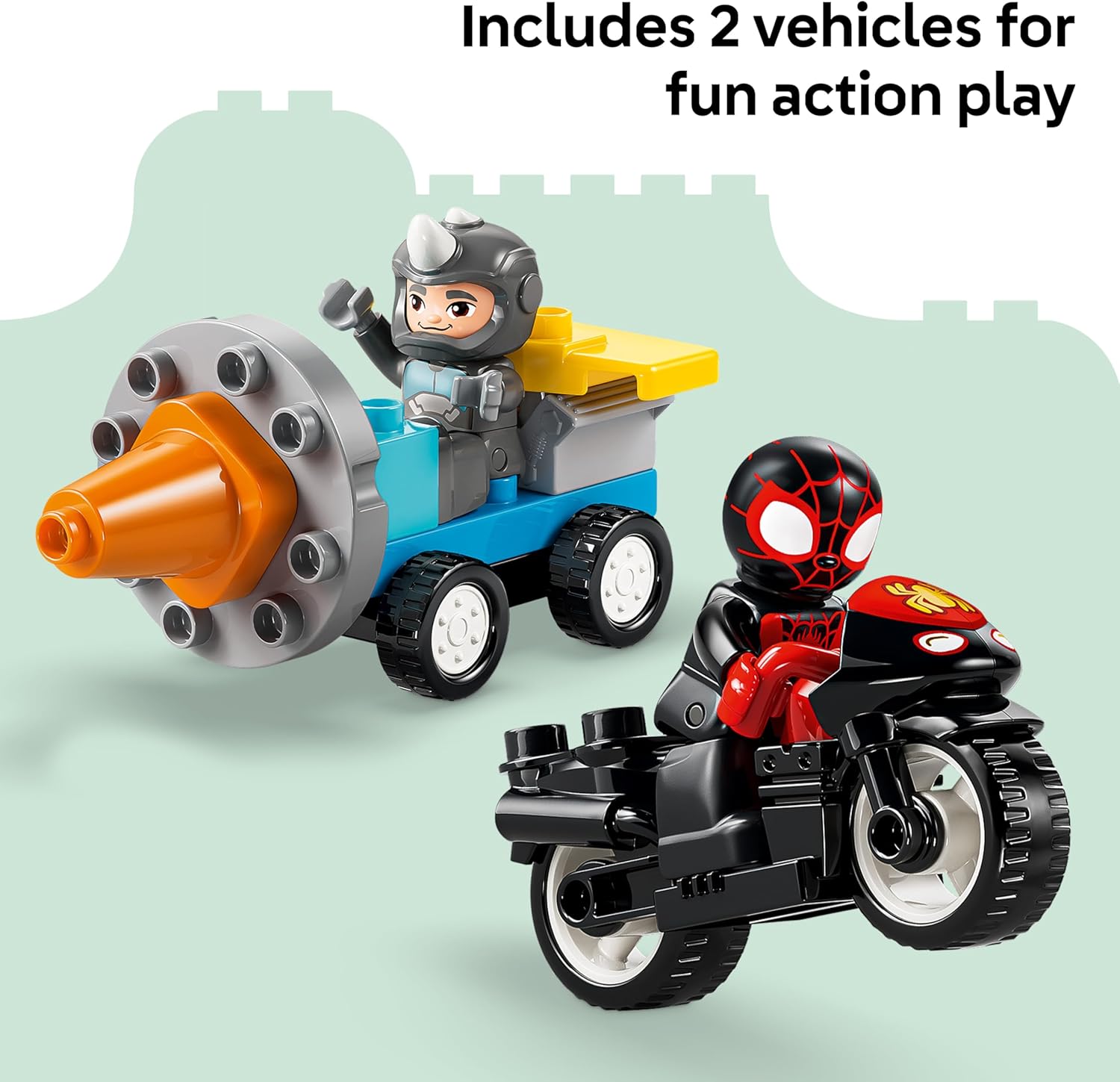LEGO DUPLO Marvel Team Spidey Webquarters - Educational Motor Skills Toy For Toddlers - Montessori Set - Gift for 2+ Year Old Boys and Fans of Spidey and his Amazing Friends - 10464