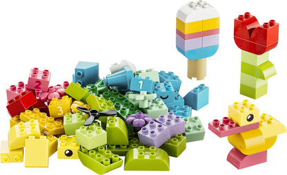 LEGO DUPLO Kleurrijke Creatieve Doos - Bouwpakket voor Kinderen met Cijferstenen, Dieren, Voertuigen en Speelgoed Eten - Cadeau voor Jongens en Meisjes vanaf 1 Jaar - 10479